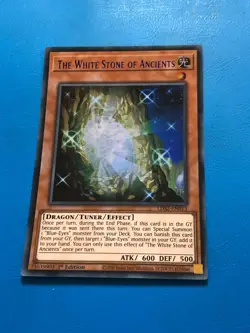 YUGIOH Ultra Rare The White Stone Of Ancients LDS2-EN013 1st Edition BLUE - Image 1