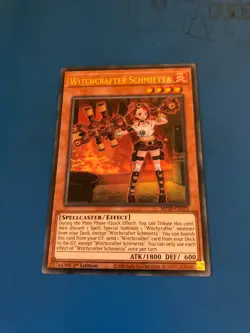 YUGIOH Ultra Rare Witchcrafter Schmietta MP20-EN221 1st Edition - Image 1