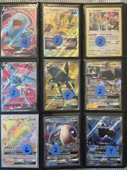 Lot of 9 Regigigas Vikavolt Wobbuffet Wishiwashi Pokemon Cards Authentic - Image 1
