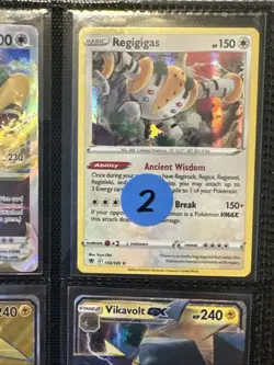 Lot of 9 Regigigas Vikavolt Wobbuffet Wishiwashi Pokemon Cards Authentic - Image 4