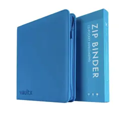 Vault X - Neon Blue 12 Pocket Exo-Tec ZIP Binder 480 Cards Brand New in hand - Image 3