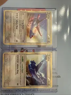 Latios and Latias HGSS10 + HGSS11 Black Star Promo Rare Holo Pokemon Cards 2010 - Image 1