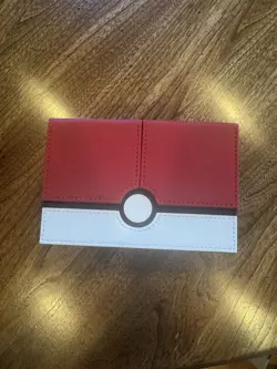 Pokemon Red and White Leather Card Deck Box - Image 1