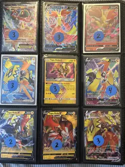 Lot of 9 Tapu Koko Delphos Hawlucha Pokemon Cards Authentic - Image 1