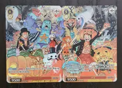 2 CARDS DON SET ~ ONE PIECE HALLOWEEN LUFFY NAMI USOPP PERONA Holo ACG Card - Image 1
