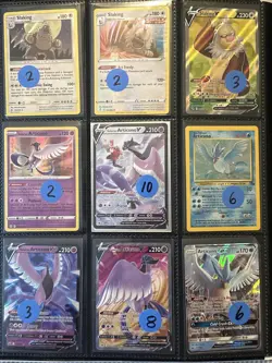 Lot of 9 Slaking & Articuno Pokemon Cards Authentic - Image 1
