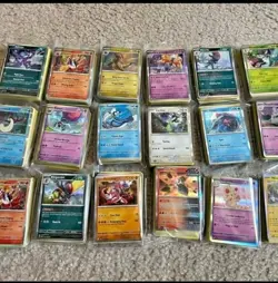 100 Pokemon Cards Commons & Uncommons Bulk Lot NO DUPLICATES random 4 holos incl - Image 1