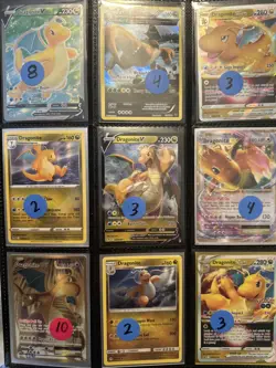 Lot of 9 Dragonite Pokemon Cards Authentic - Image 1