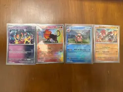 Pokemon TCG SV Prismatic Evolutions Mixed Lot of 4 Masterball Cards NM/M - Image 1