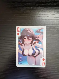 Goddess Story Card - Beautiful Delicate Moan - Poker Queen of Diamonds - Hu Tao - Image 1