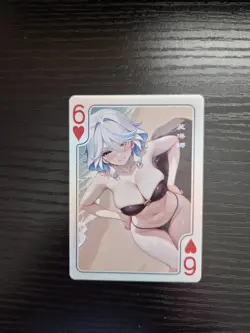 Goddess Story Card - Beautiful Delicate Moan - Poker 6 of Hearts - Furina - Image 1