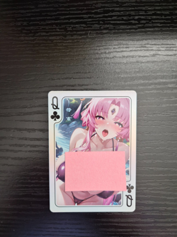 Goddess Story Card - Beautiful Delicate Moan - Poker Queen of Clubs - Fu Xuan - Image 1