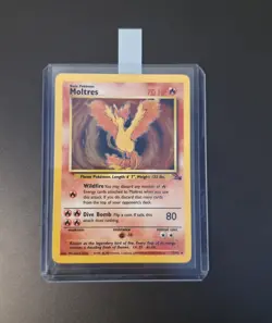 Moltres Pokemon Card Holo WOTC 12/62 Fossil Set Rare Vintage 1999 Original - Image 1