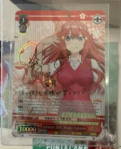 Itsuki Nakano Quintessential Quintuplets EsrnestGirl Signed Card Japan - Image 1