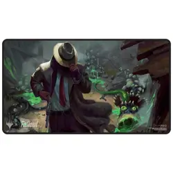 Magic Fallout Standard card Playmat Mysterious stranger black stitched Magic - Image 1