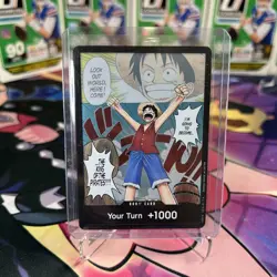 ONE PIECE Card Game Don Card!! (Luffy) Your Turn +1000 English - Image 1
