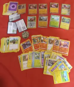 Pokemon Card lot 202 total 1 coin - Image 1
