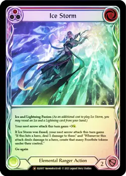 FAB RAINBOW FOIL Ice Storm - Tales of Aria (Unlimited) Card # 037 - Image 1