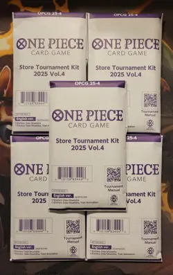 5x One Piece Card Game Store Tournament Kit 2025 Vol. 4 *FACTORY SEALED* NEW - Image 1