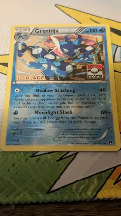 Greninja - 40/122 - 1st Place League Promo Rare - Pokemon Card - LP - Image 2