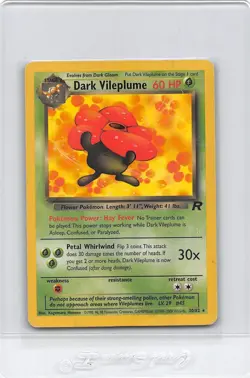 DARK VILEPLUME 30/82 - RARE NON-HOLO - Team Rocket - WOTC Pokemon Card - MP - Image 1