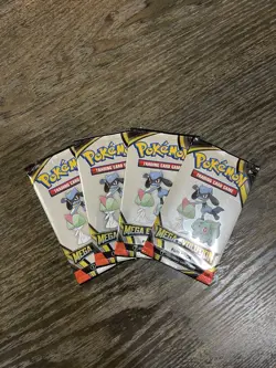 Pokemon Mega Evolution Trading Card Fun Pack Mega Discovery Exclusive 4 Packs - Image 1