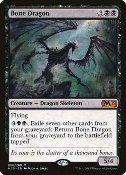 MTG Bone Dragon - Core Set 2019 #088 - Image 1