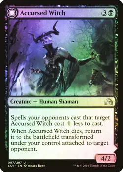 MTG FOIL Accursed Witch // Infectious Curse - Shadows over Innistrad #97 - Image 1