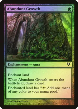 MTG FOIL Abundant Growth - Avacyn Restored #167 - Image 1