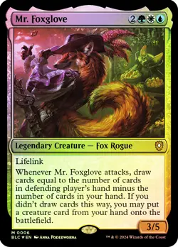 MTG FOIL Mr. Foxglove - Bloomburrow Commander #006 - Image 1