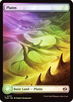 MTG FOIL Plains 272 Full Art - Tarkir: Dragonstorm #272 - Image 1