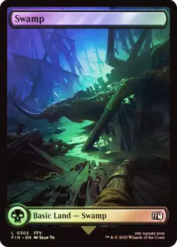 MTG FOIL Swamp 302 Full Art - FINAL FANTASY #302 - Image 1