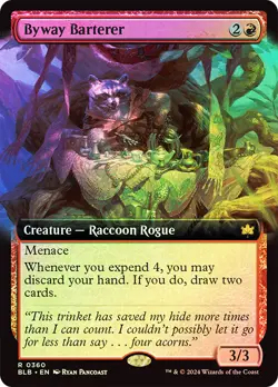 MTG FOIL Byway Barterer Extended Art - Bloomburrow #360 - Image 1