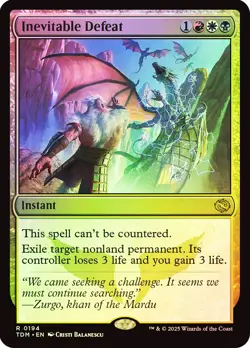 MTG FOIL Inevitable Defeat - Tarkir: Dragonstorm #194 - Image 1