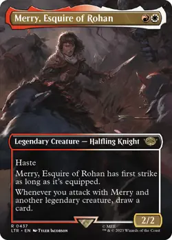 MTG Merry, Esquire of Rohan Borderless - The Lord of the Rings #437 - Image 1