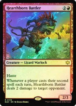 MTG FOIL Hearthborn Battler - Bloomburrow #139 - Image 1