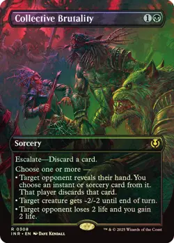 MTG FOIL Collective Brutality Borderless - Innistrad Remastered #308 - Image 1