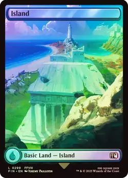 MTG FOIL Island 299 Full Art - FINAL FANTASY #299 - Image 1