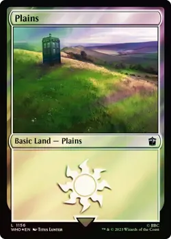 MTG FOIL Plains 1156 Surge Foil - Doctor Who Commander #1156 - Image 1