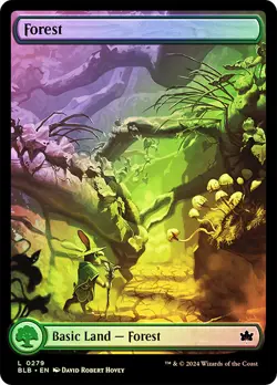 MTG FOIL Forest 279 Full Art - Bloomburrow #279 - Image 1
