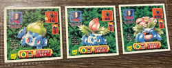 Pokemon Bulbasaur/Ivysaur/Venusaur Evolution Amada Sticker (1997) - Image 1