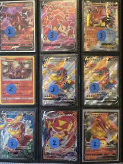 Lot of 9 Volcanion Centiskorch Pokemon Cards Authentic - Image 1