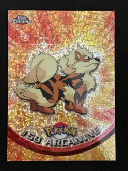 Arcanine 59 Sparkle Holo Rare Topps Chrome Pokemon Vintage 2000 VHTF - Image 1