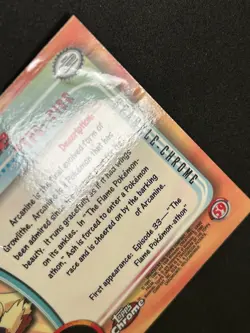 Arcanine 59 Sparkle Holo Rare Topps Chrome Pokemon Vintage 2000 VHTF - Image 3