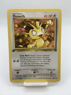 Meowth 62/82 1st Edition Team Rocket Common Pokemon 1999 MP - Image 1