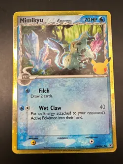 Pokemon Mimikyu SWSH136 Celebrations Black Star Promo - Image 1