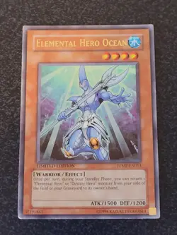 Yugioh! Elemental Hero Ocean JUMP-EN013 Ultra Rare Limited Edition LP - Image 1