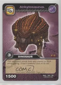 2008 Dinosaur King Trading Card Game Series 1: Ankylosaurus #DKCG-046 - Image 1