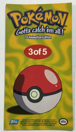 Bulbasaur 3 of 5 Topps 1999 Chrome Oversized Box Topper Series 1 Pokemon Card - Image 2