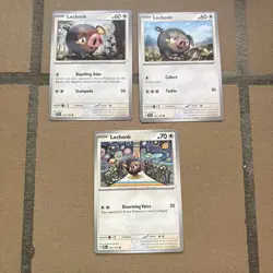 Lechonk Card Lot Of 3 From scarlet And Violet Sets - Image 1